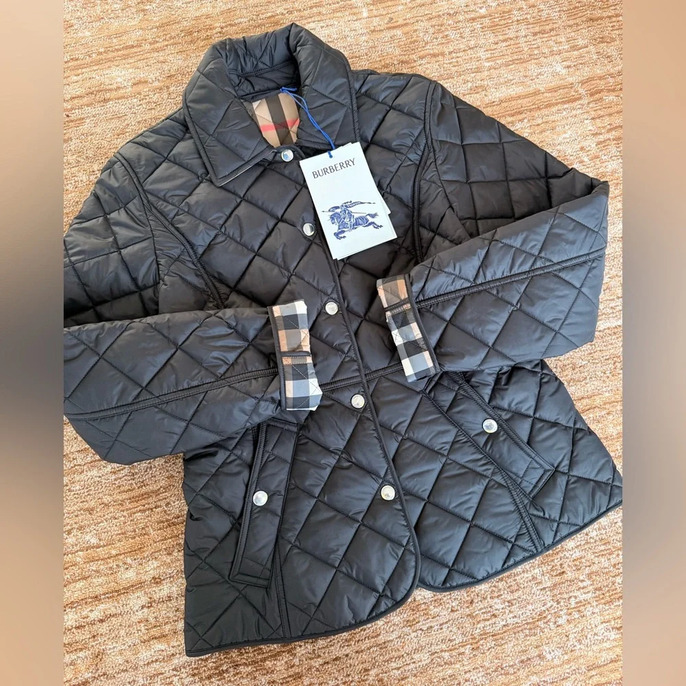 Burberry Cawthorne Slim Fit Quilted Jacket Black $1395 - Picture 6 of 12